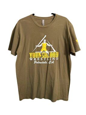 Youngblood Wrestling Palmdale CA Graphic T-Shirt Olive Green Size XL